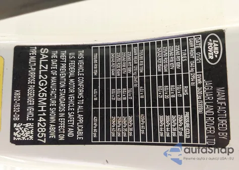 2020 Land Rover Range Rover Evoque S from USA, damaged, VIN SALZJ2FX7LH081159